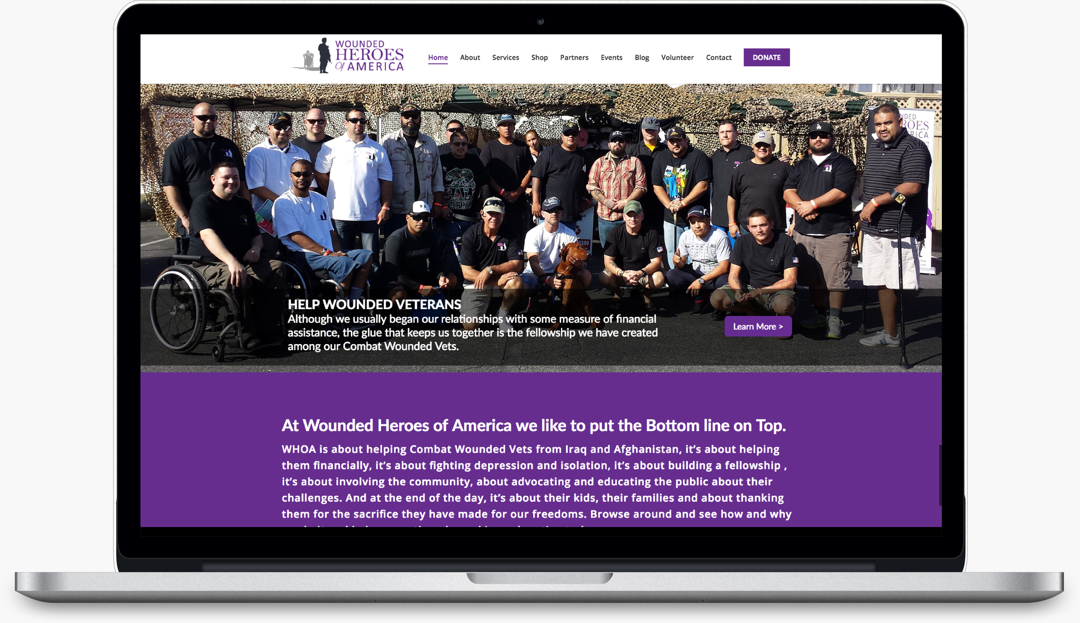 Wounded Heroes of America Website Redesign: An Inspiring Project For An Inspiring Cause