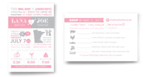infographic wedding invitation design