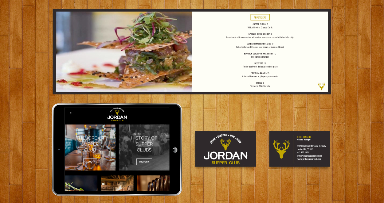 Jordan Supper Club Custom Web Design