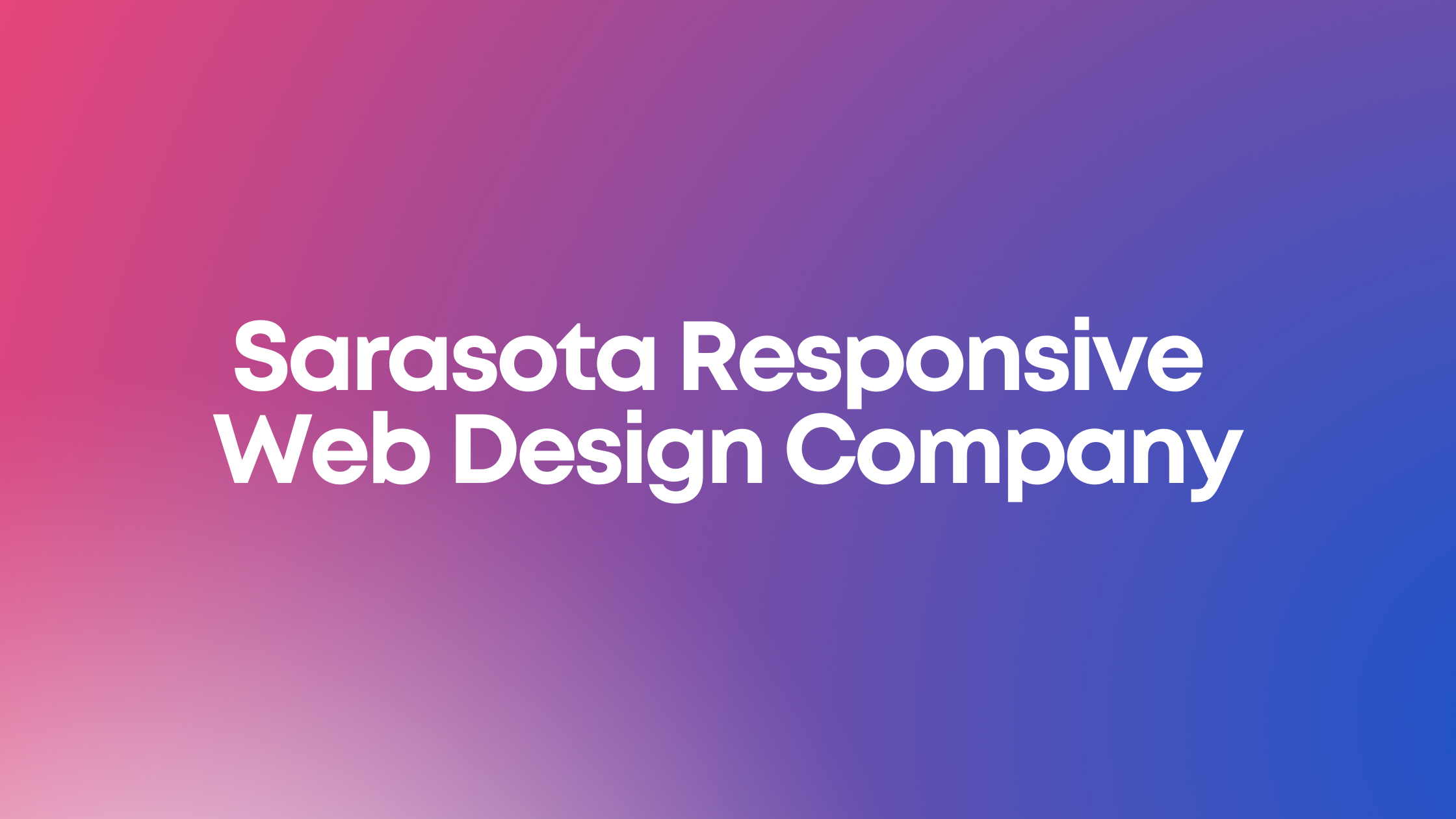 Sarasota Responsive Web Design Company
