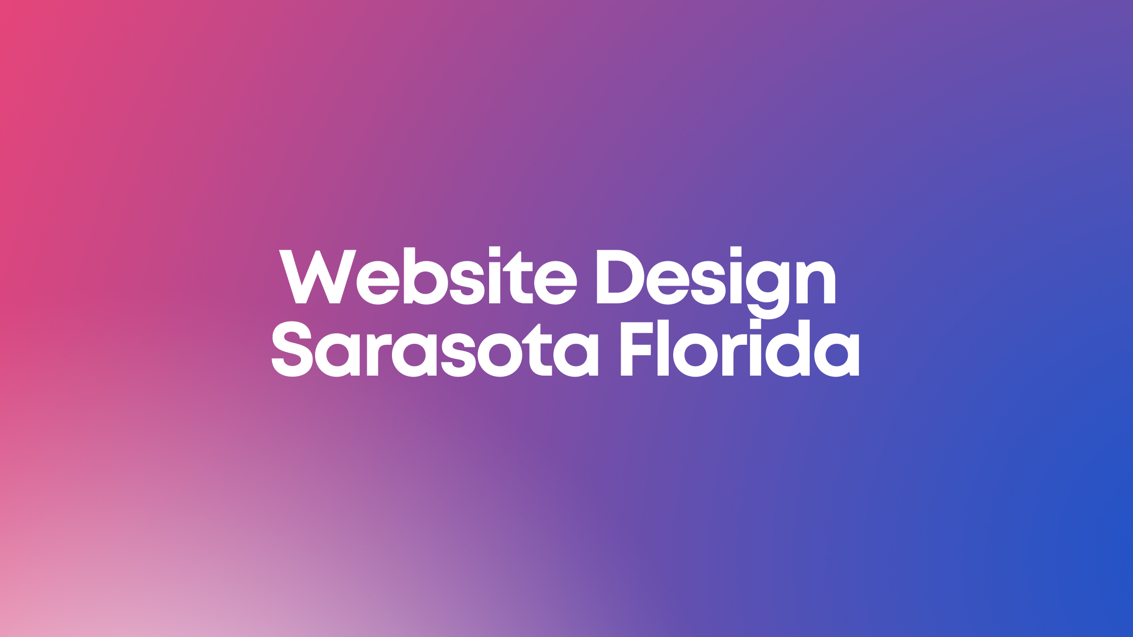 Website Design Sarasota Florida
