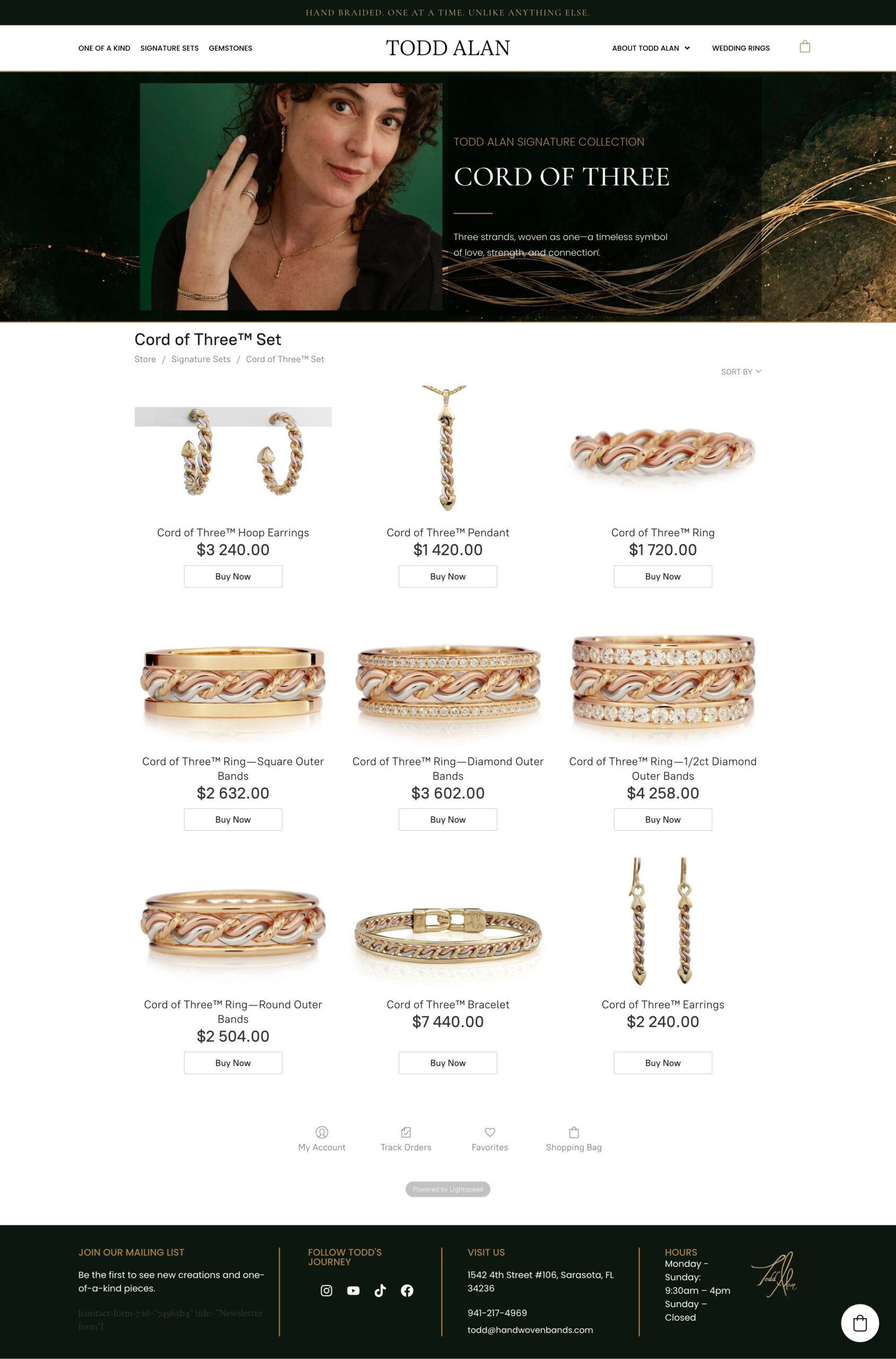Todd Alan Cord of Three set product page